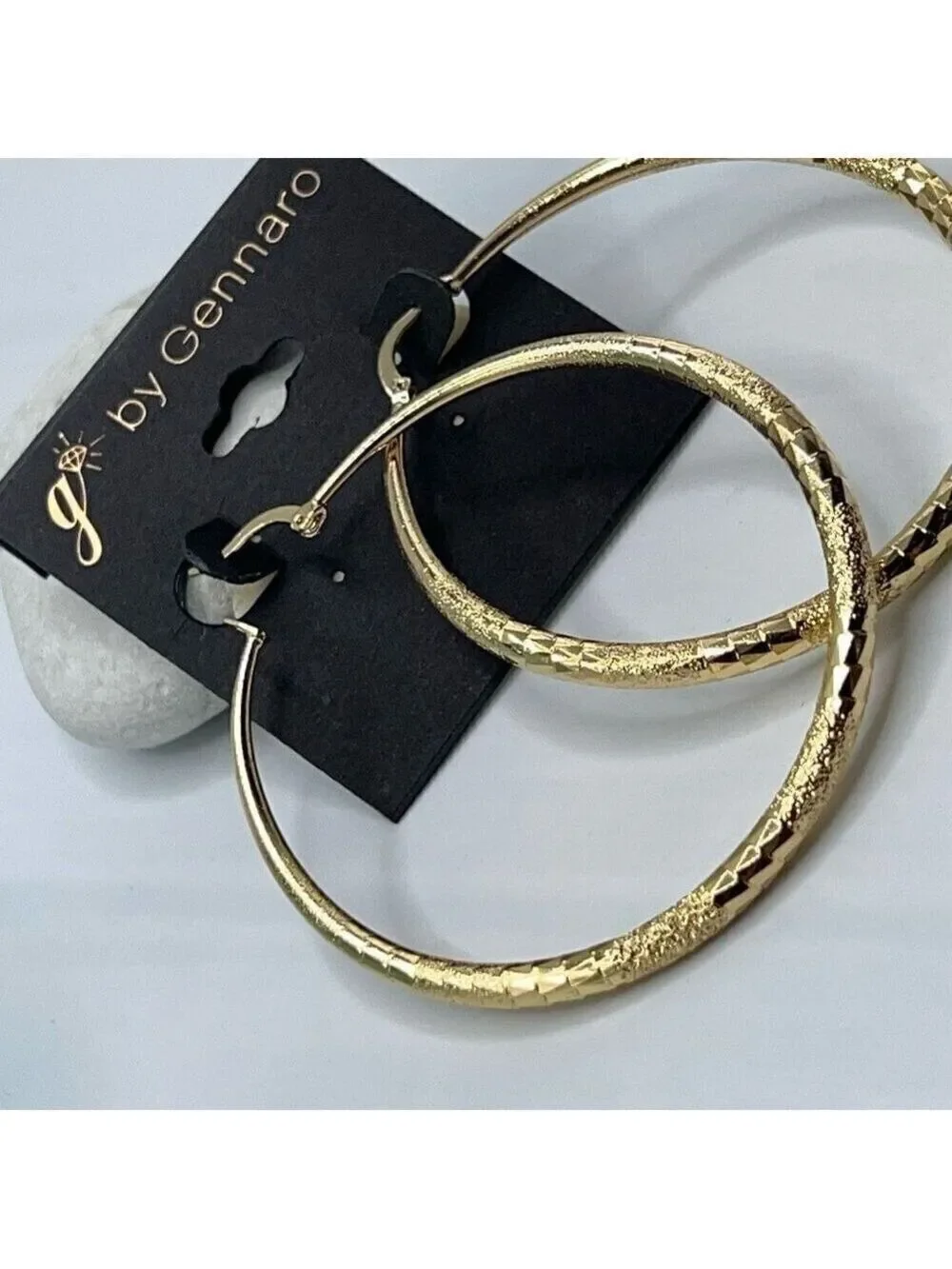 G by GennaroEtched Gold Hoops Earrings $16ea / 3 for $25